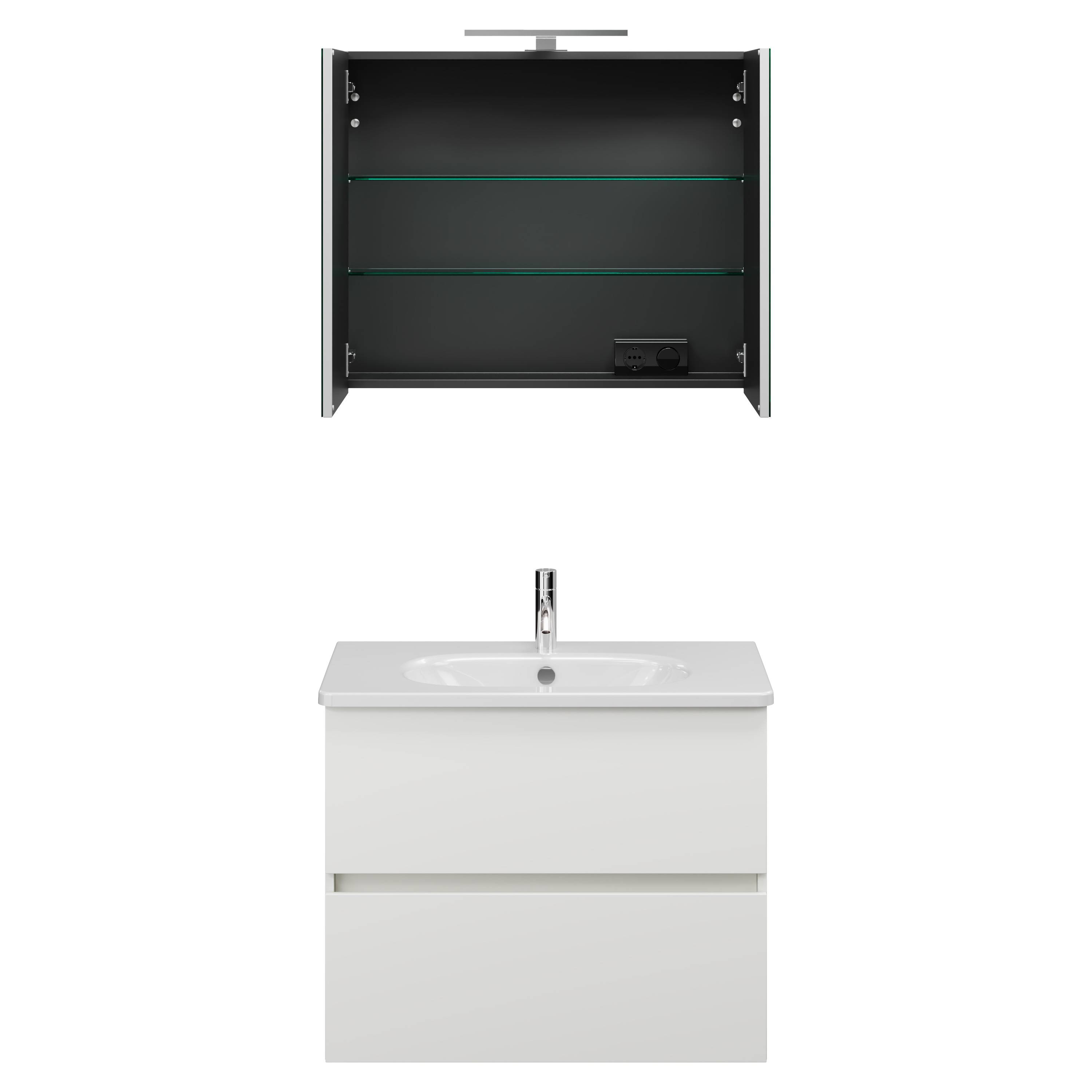 Rocio bathroom furniture set with mirror cabinet 800mm