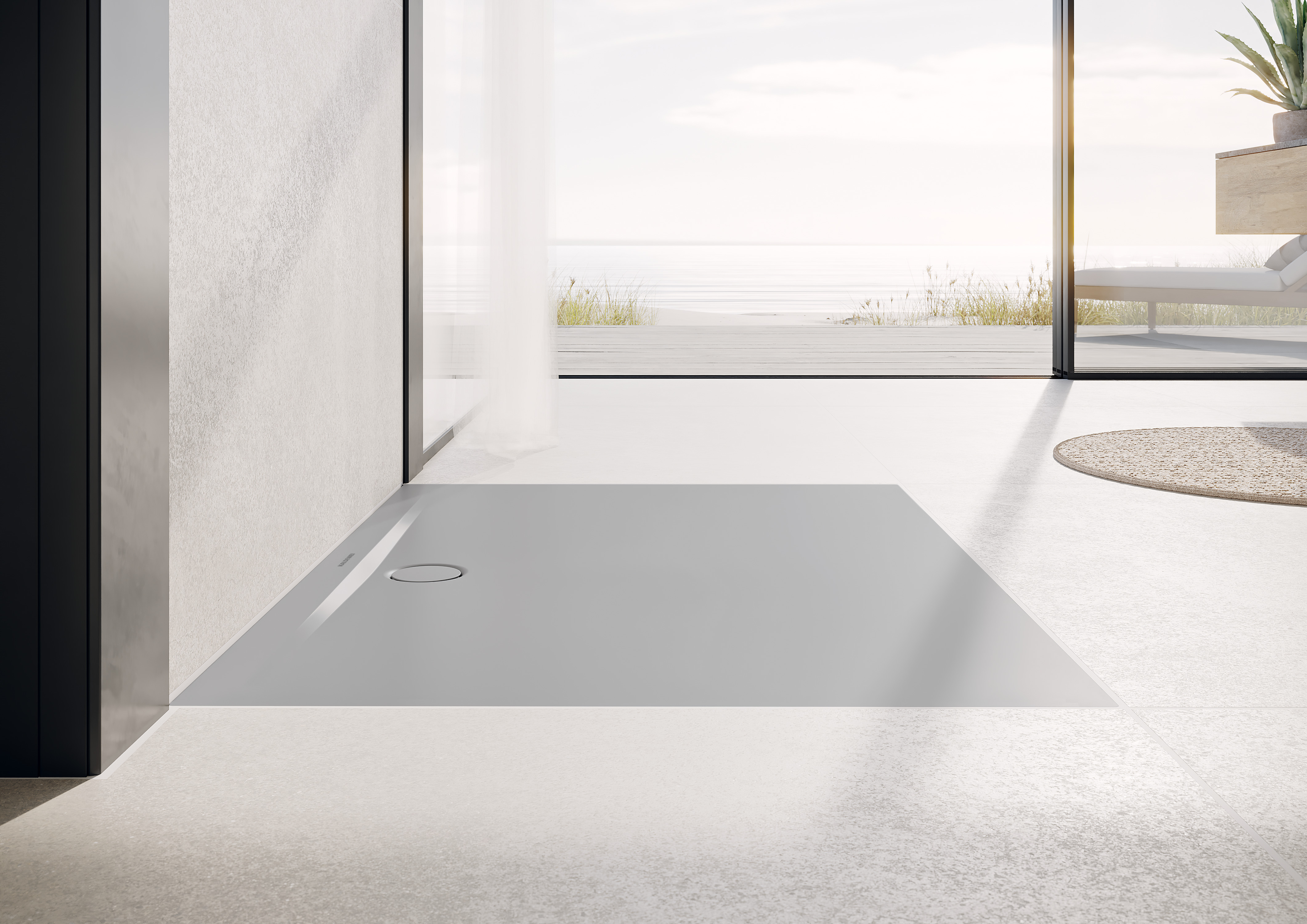 Superplan Zero Rechteck-Duschfläche Modell 1518-5 900 x 700 x 20mm, mit Wannenträger extraflach