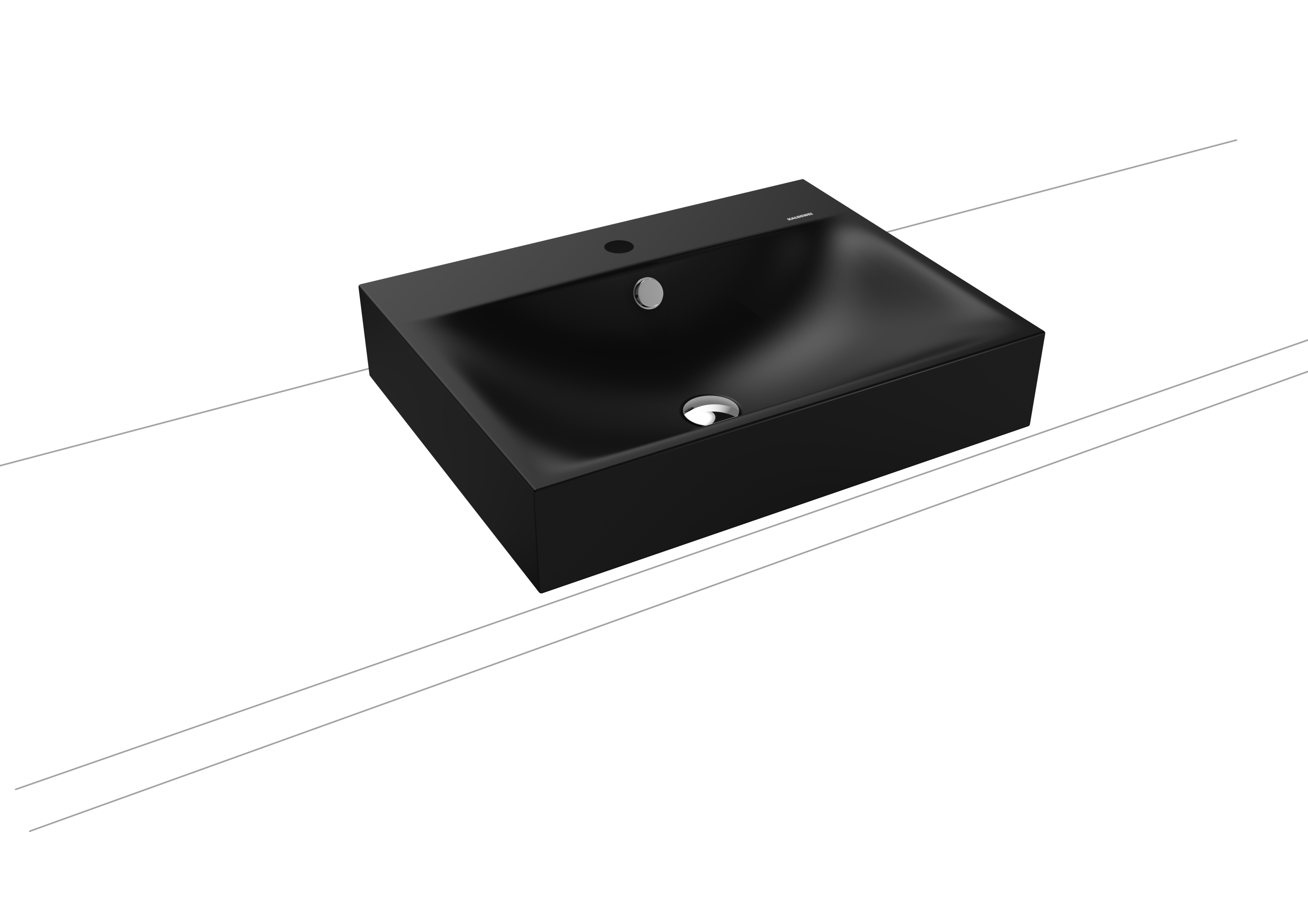 Kaldewei Silenio Aufsatzwaschtisch; Modell 3042; 600 x 460 x 120mm, mit Hahnloch