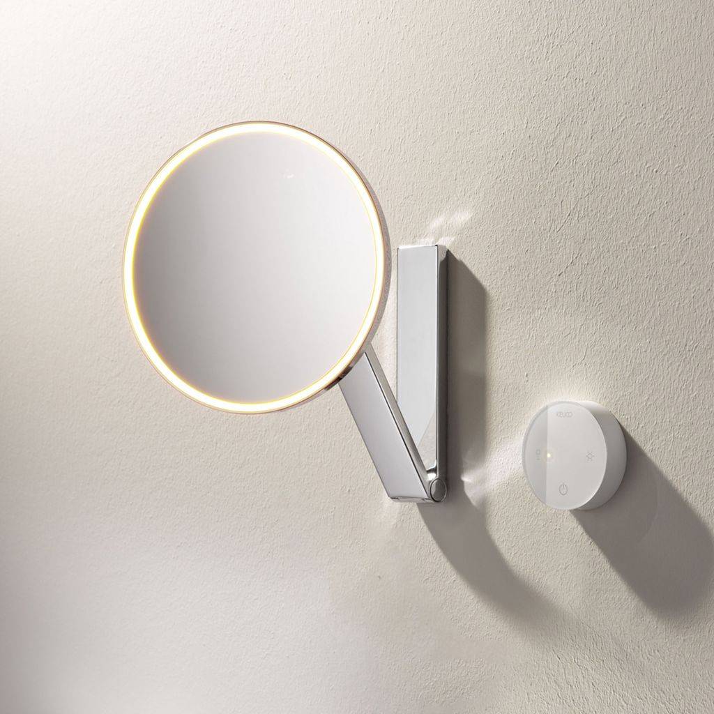 Kosmetikspiegel iLook_move, rund, beleuchtet, 5-stufig-einstellbarer Lichtfarbe, Netzanschluss
