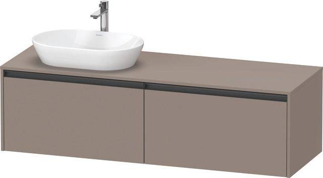 Ketho.2 Waschtischunterbau wandhängend 1600 x 550mm, Beckenausschnitt links