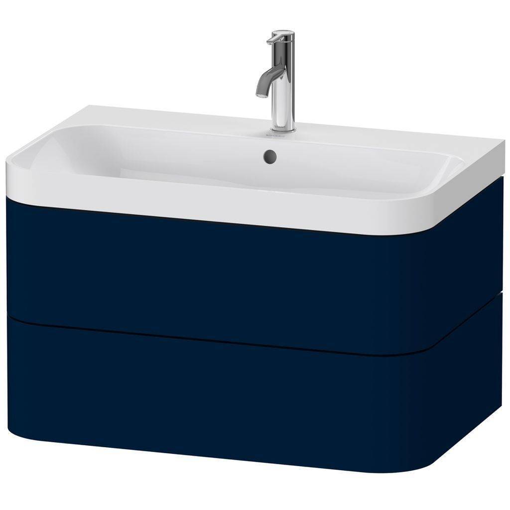 Duravit Happy D.2 Plus Möbelwaschtisch c-shaped mit Unterbau, wandhängend, 775 x 490mm