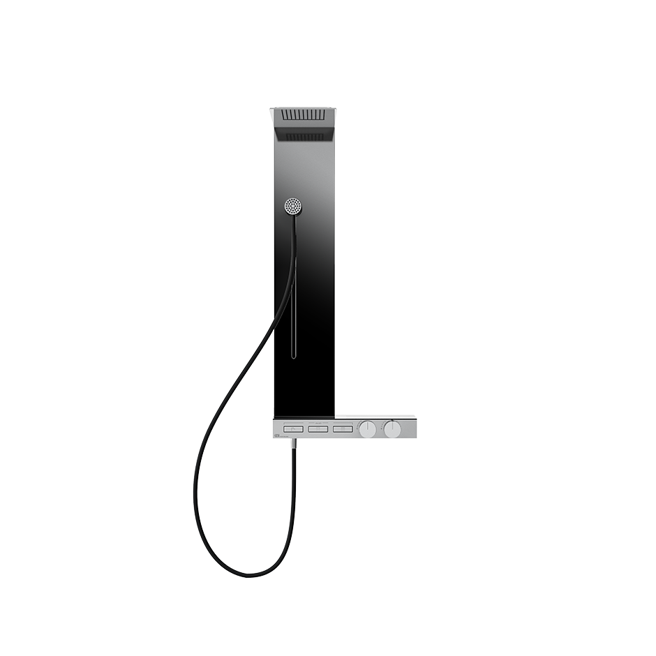 Gessi Hi-Fi Duschsäule mit Hand-, Kopf- und Schwallbrause