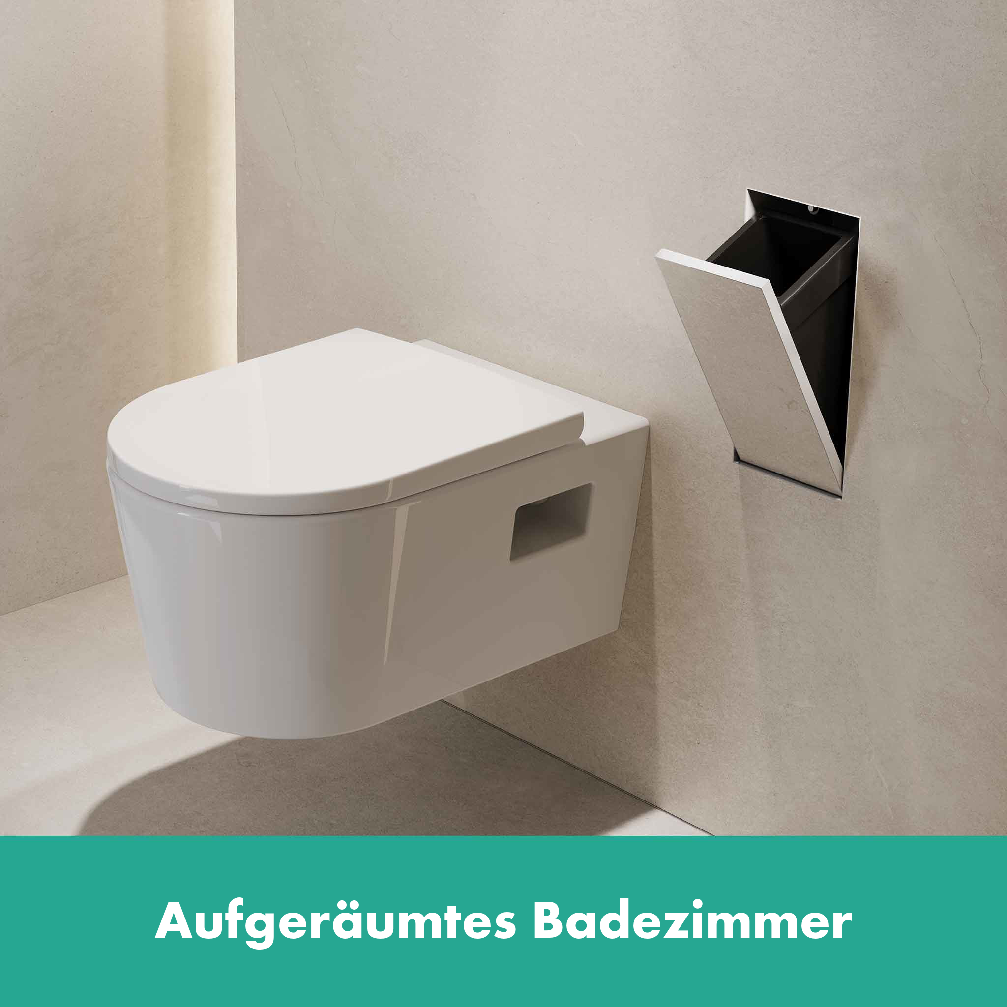 XtraStoris Rock Einbau Abfalleimer  mit befliesbarer Tür 300/150/140