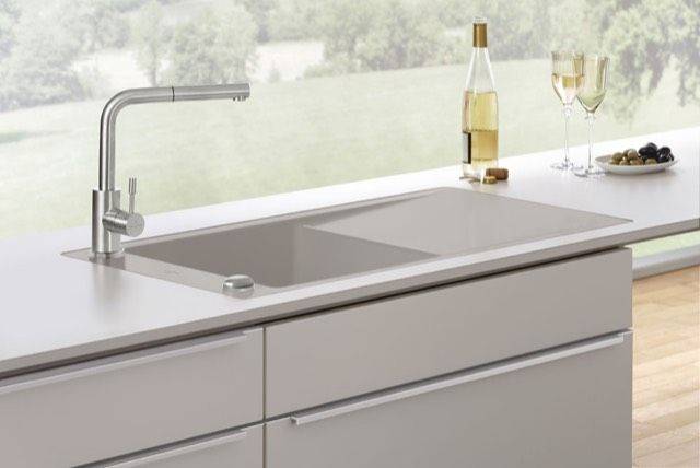Timeline 60 Flat Küchenspüle, mit Ablaufgarnitur mit Excenterbetätigung, 965 x 475mm