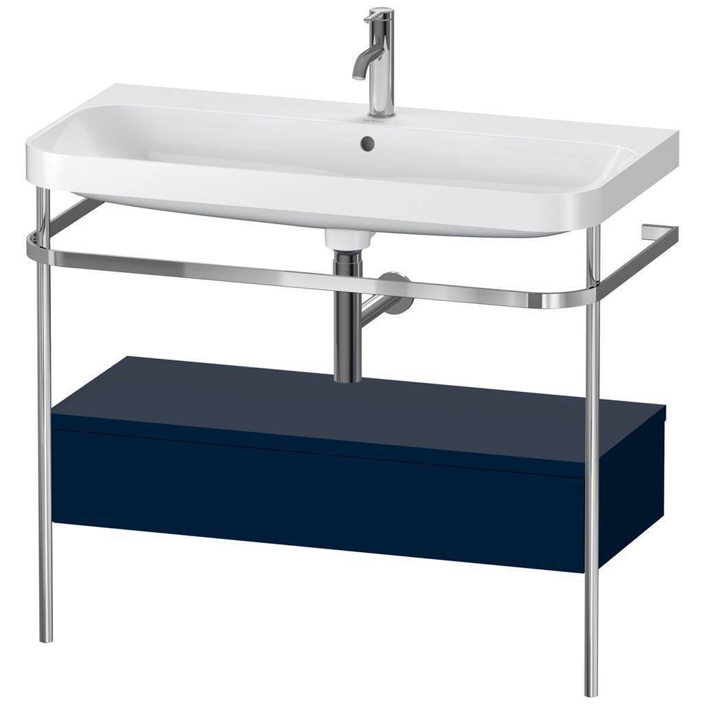Duravit Happy D.2 Plus Möbelwaschtisch c-shaped mit Metallkonsole, bodenstehend, 975 x 490mm