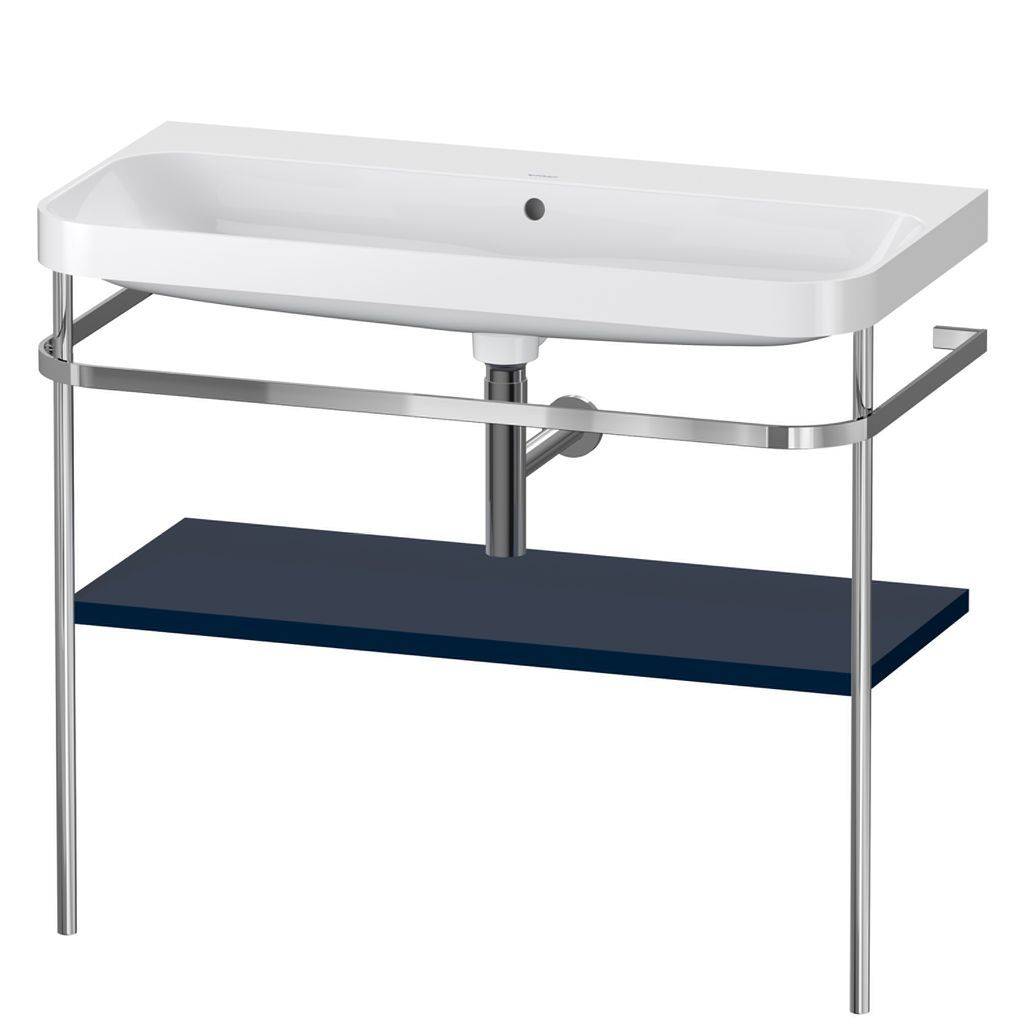 Duravit Happy D.2 Plus Möbelwaschtisch c-shaped mit Metallkonsole, bodenstehend, 975 x 490mm