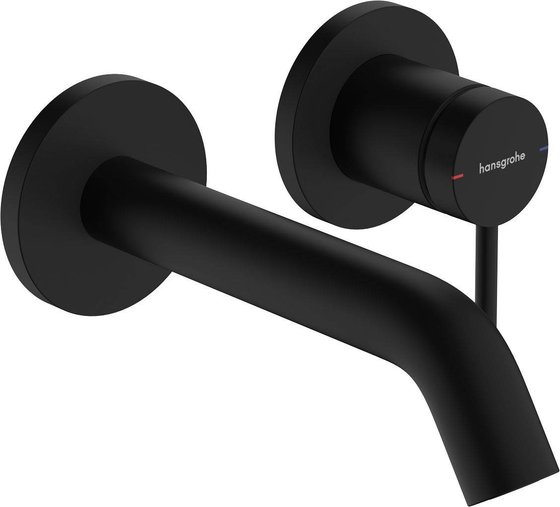 Tecturis S single-lever concealed basin mixer for wall mounting, 165mm