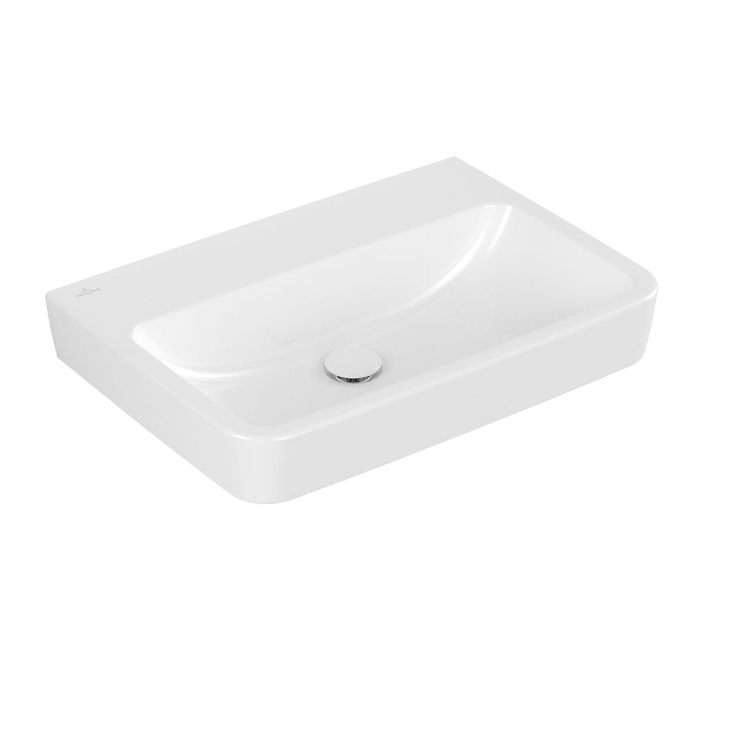 O.Novo Waschbecken 650 x 460mm ohne Hahnloch, ohne Überlauf