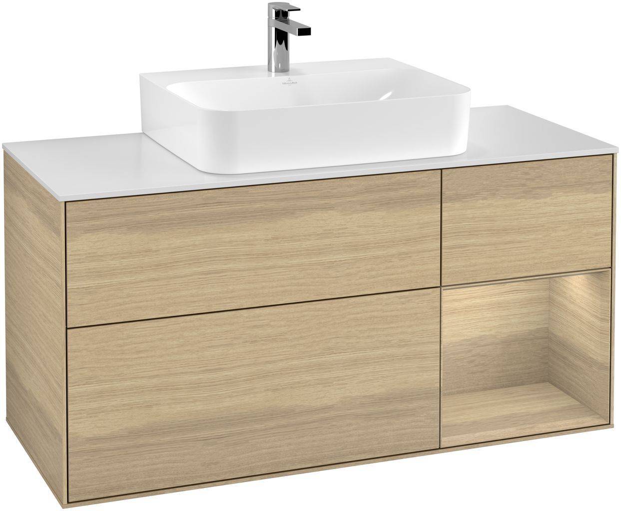 Villeroy & Boch Finion Waschtischunterschrank 1200 x 603 x 501mm, Abdeckplatte weiß matt
