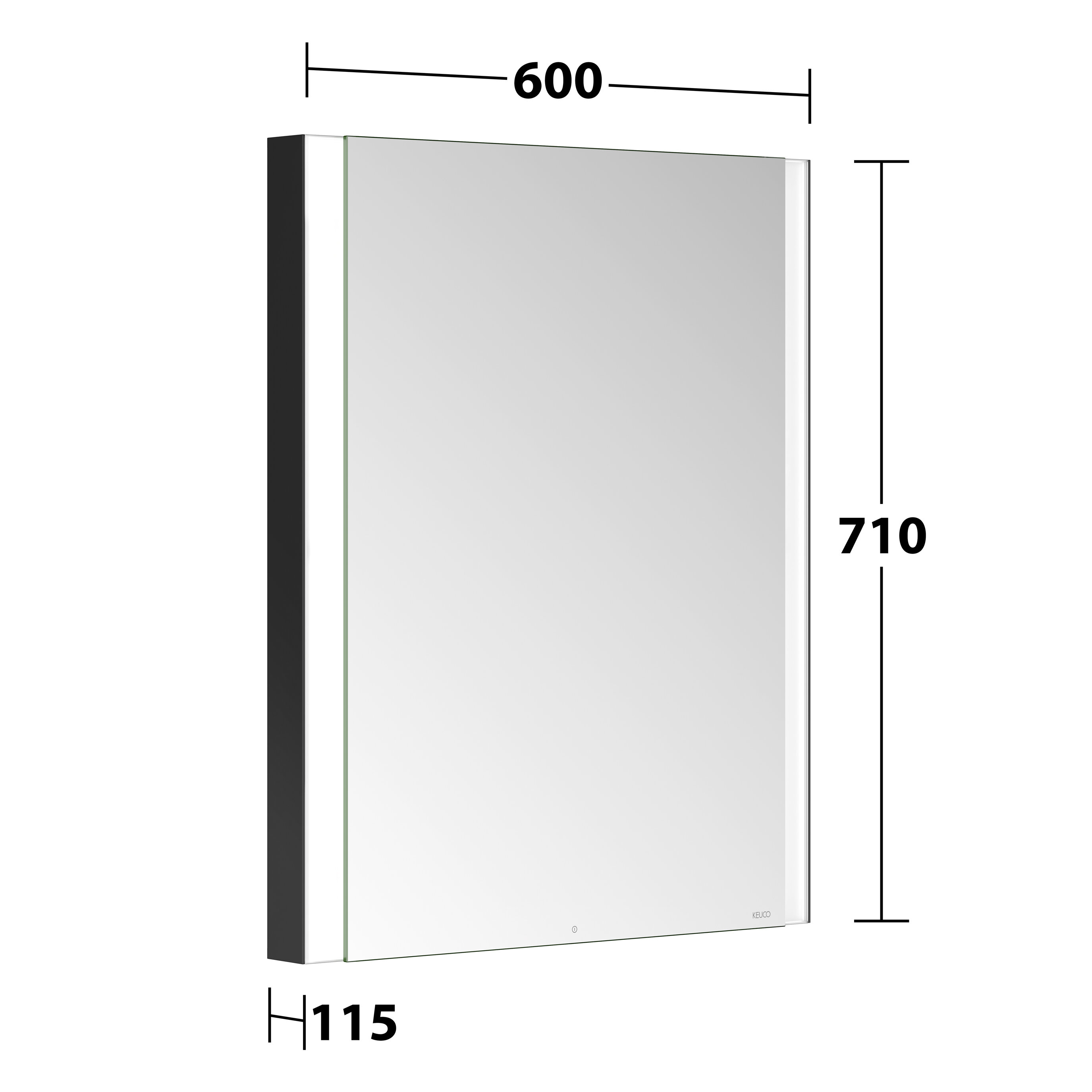 Royal ALVEUM LED Einbau-Spiegelschrank 60cm