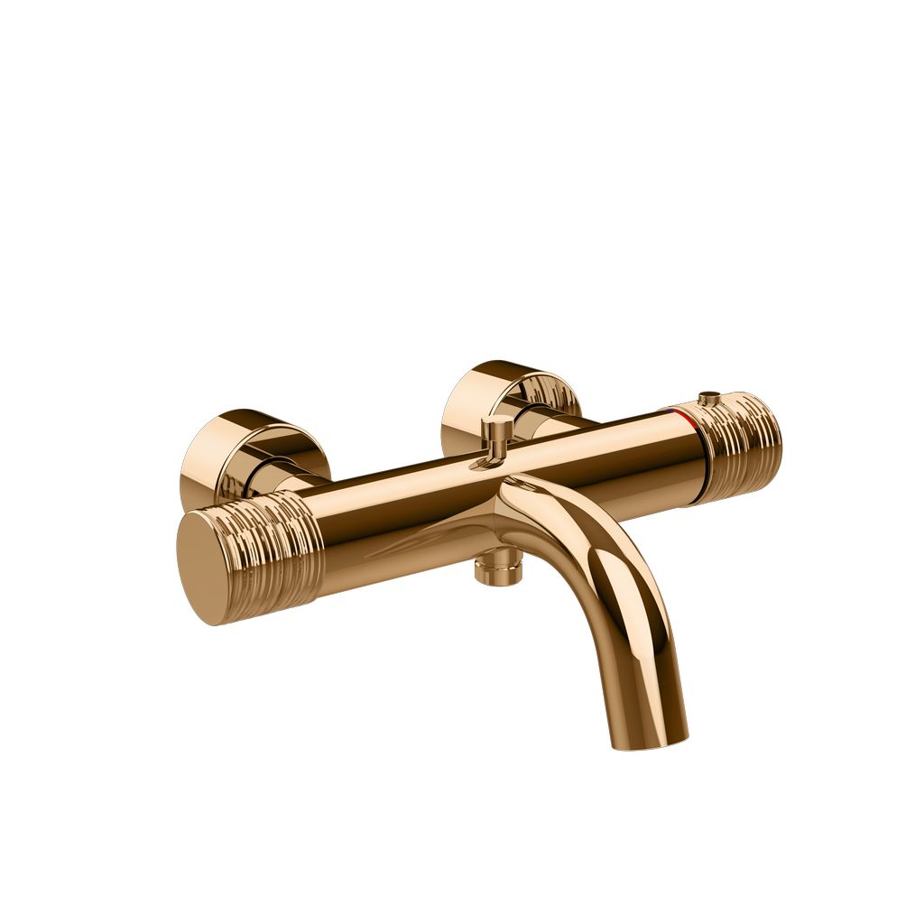 Gessi Habito TRAME Aufputz-Thermostat mit Wanneneinlauf, warm bronze PVD
