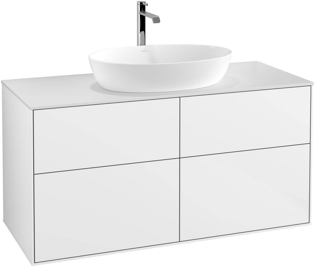 Villeroy & Boch Finion Waschtischunterschrank 1200 x 603 x 501mm, Abdeckplatte weiß matt