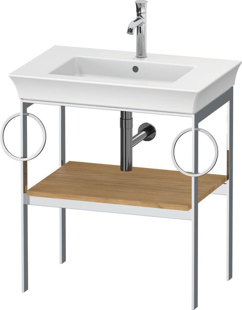 Duravit White Tulip Metallkonsole, bodenstehend, 684 x 450mm
