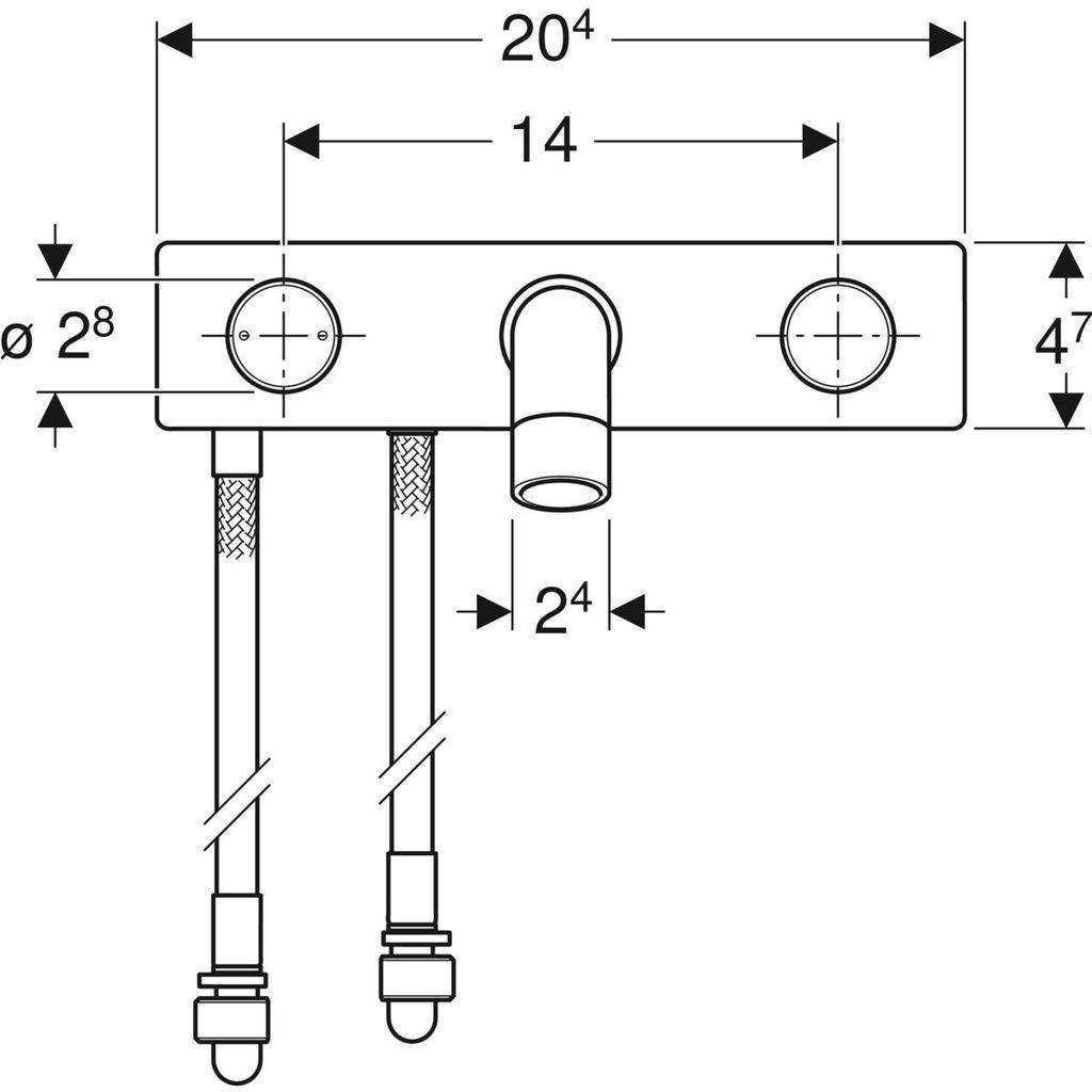 One Waschtischarmatur, Zweigriffmischer