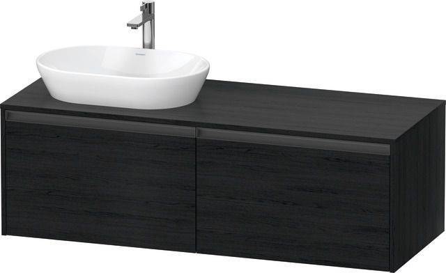 Ketho.2 Waschtischunterbau wandhängend 1400 x 550mm, Beckenausschnitt links