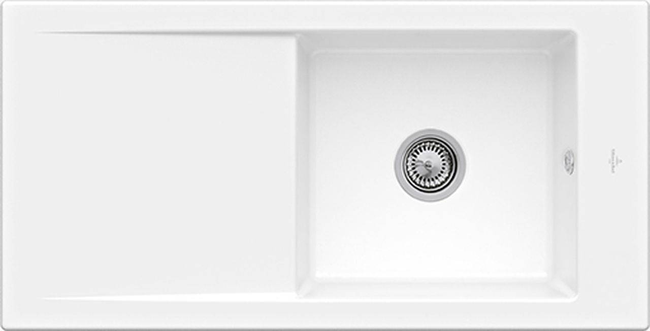 Timeline 60 kitchen sink, with drain set with manual override, 1000 x 510mm