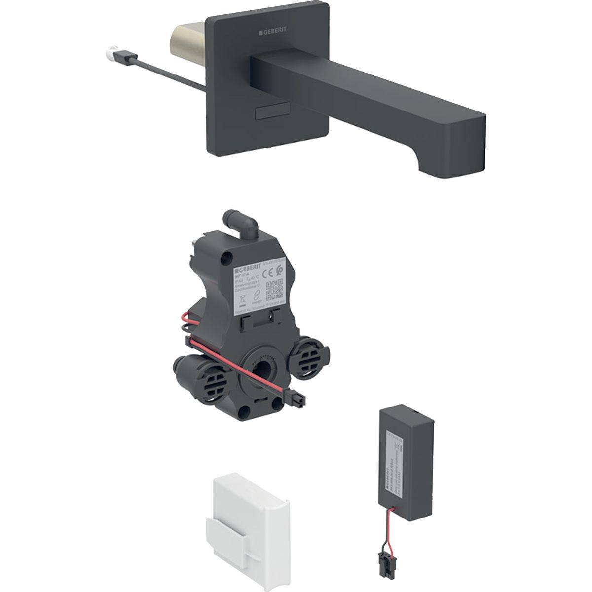 Brenta Waschtischarmatur zur Wandmontage, Batteriebetrieb, für UP-Funktionsbox, 22cm