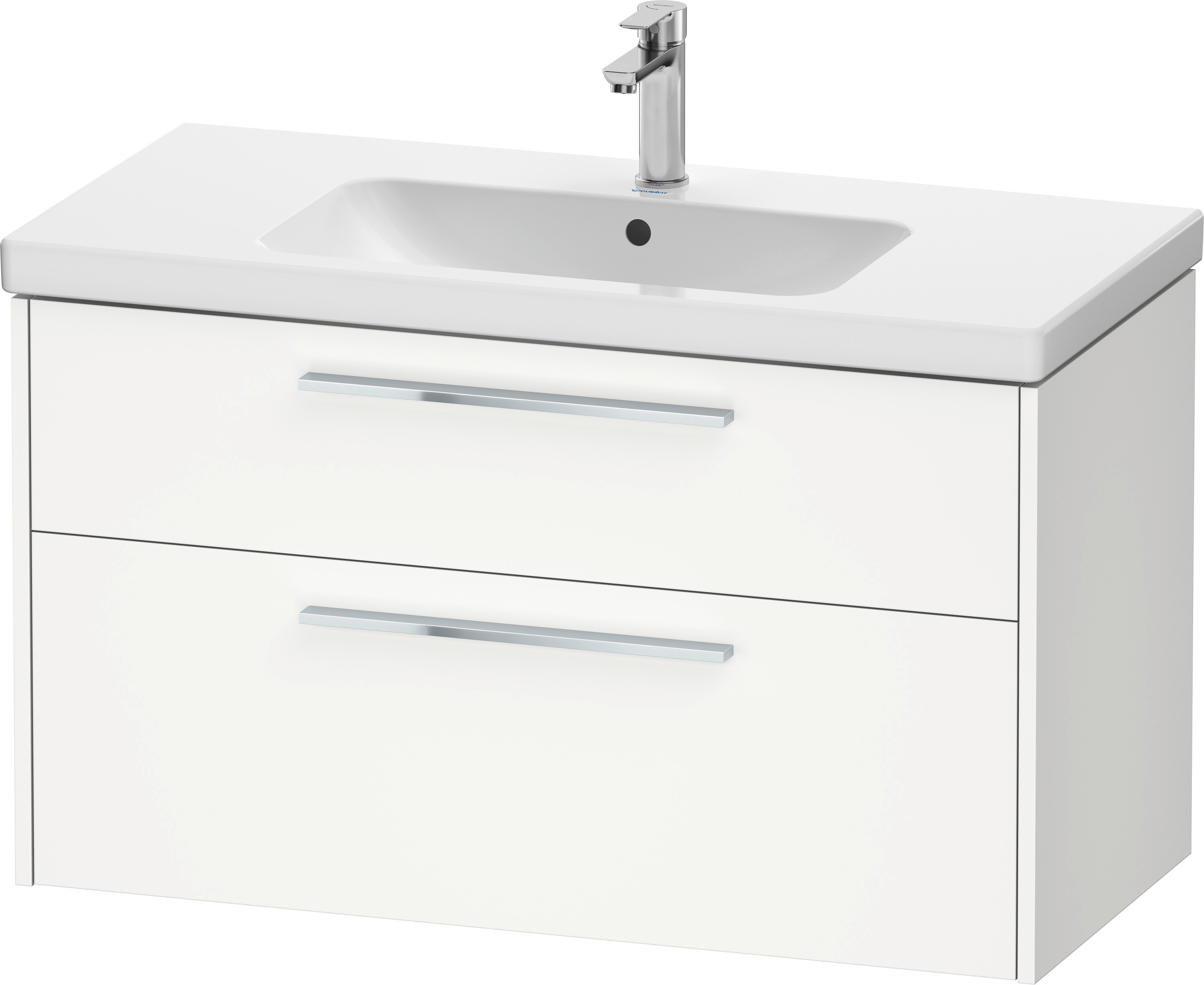 D-Code 2.0 Waschtischunterbau wandhängend, Griff chrom, 984mm