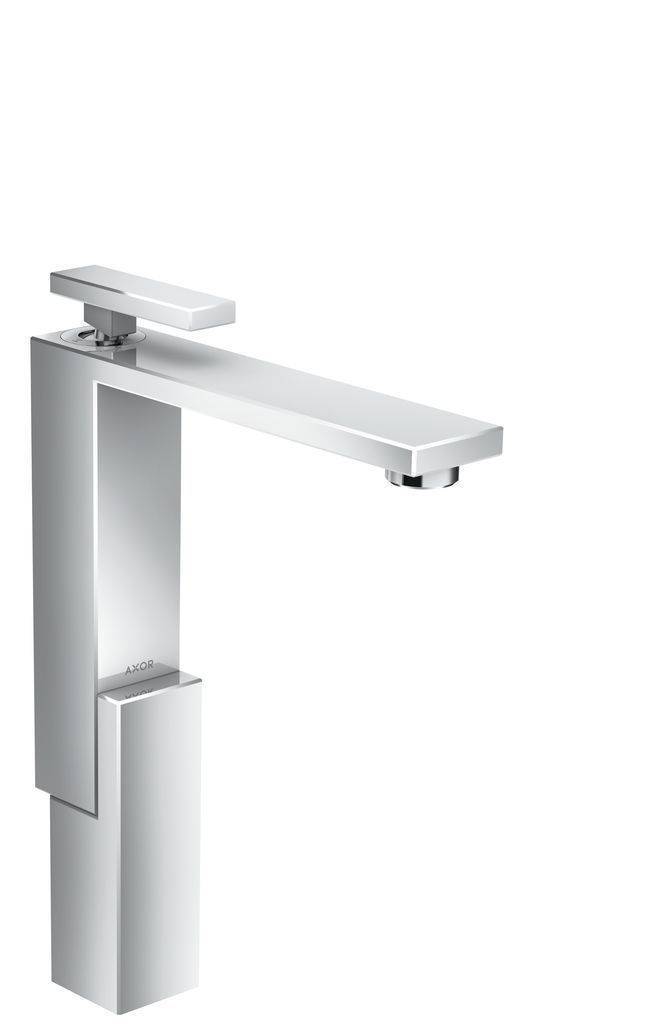 Axor Edge Einhebel-Waschtischmischer 280 mit Push-Open Ablaufgarnitur, Diamantschliff