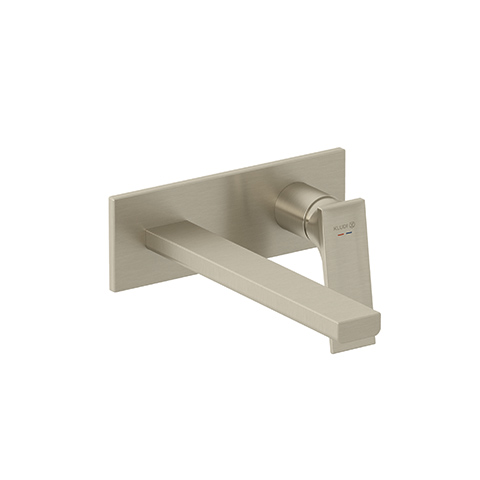 KLUDI Decus 2-Loch-Waschtisch-Wand-Einhebelmischer 240mm, Stainless Brushed Nickel