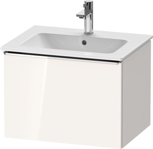 Duravit D-Neo Waschtischunterbau wandhängend mit Möbelgriff chrom