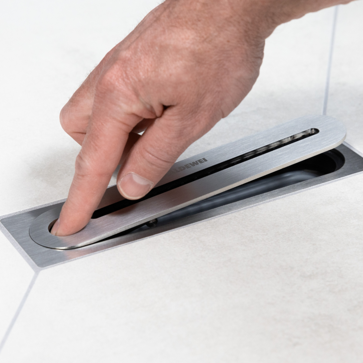 Flowpoint Zero shower drain stainless steel brushed