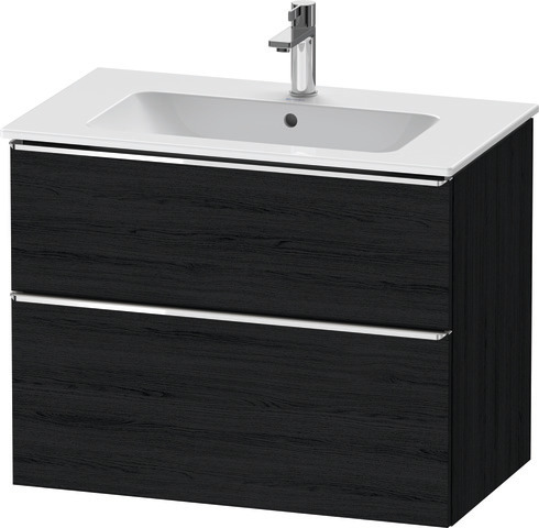 Duravit D-Neo Waschtischunterbau wandhängend mit Möbelgriff chrom