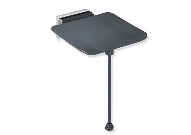 HEWI System 900 Klappsitz 350 x 415mm, mit Bodenstütze