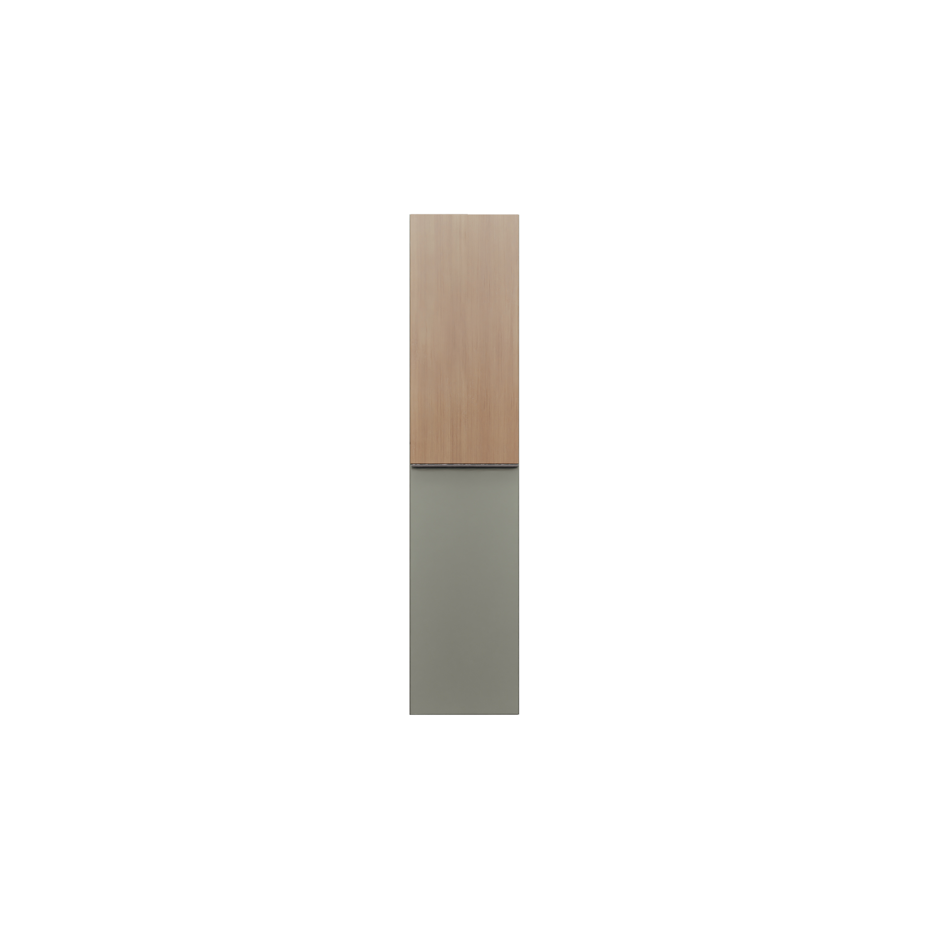 burgbad Fiumo 2.0 Hochschrank Rauchgrün Softmatt, Griff Chrom G0146