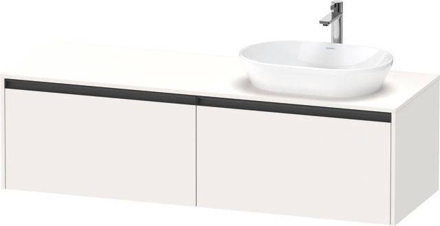 Ketho.2 Waschtischunterbau wandhängend 1600 x 550mm, Beckenausschnitt rechts