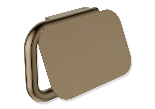 HEWI Serie 480 WC-Papierhalter mit Deckel bronze glänzend