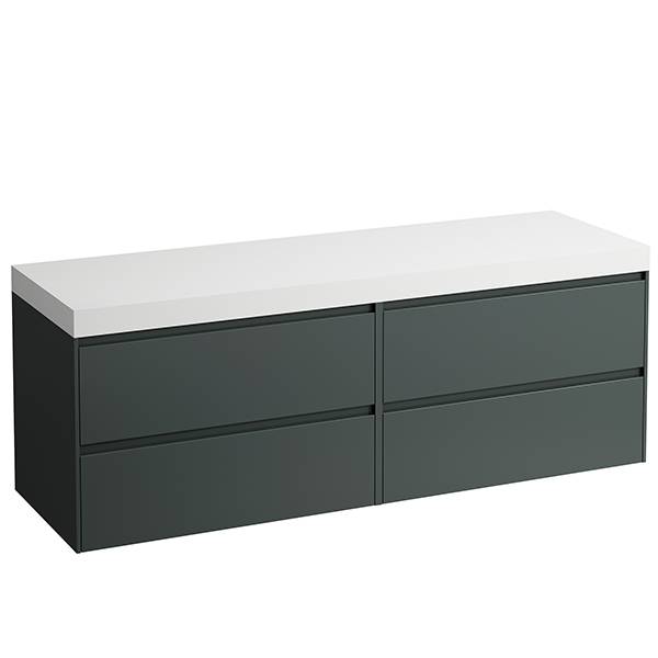 LAUFEN Lani Waschtischplatte mit Unterschrank 1570mm, ohne Ausschnitt
