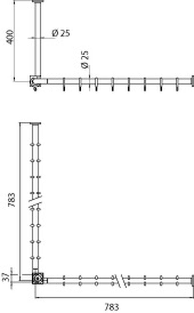 system 2 Duschvorhang-Set 800mm