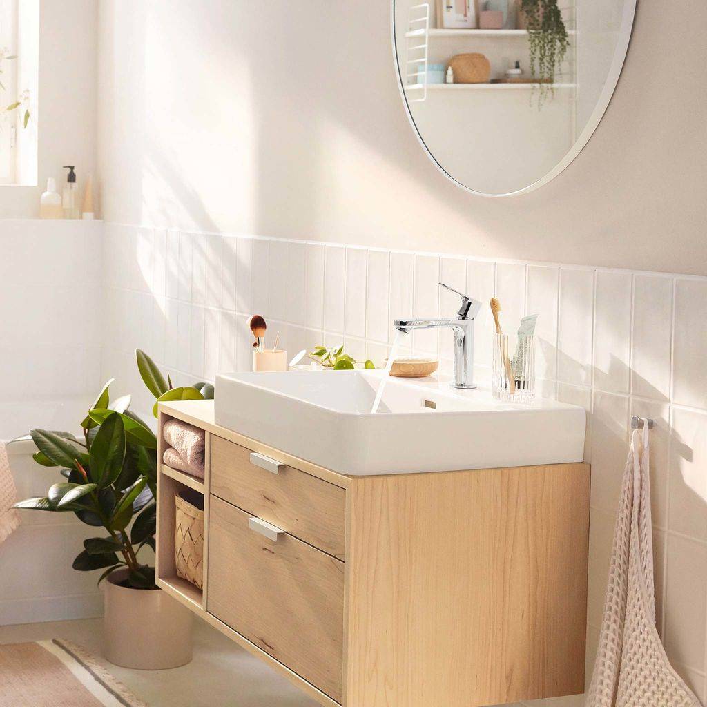 Rebris S single-lever basin mixer 110 CoolStart, EcoSmart, with pop-up waste