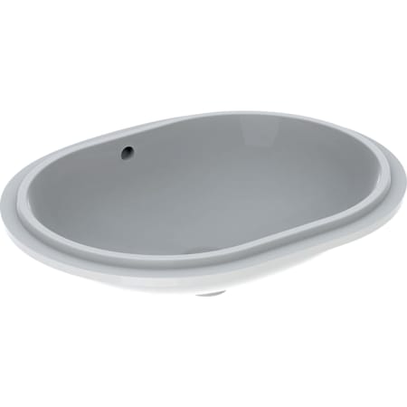 VariForm Unterbauwaschtisch, elliptisch, 550 x 400mm, ohne Hahnloch, mit Überlauf