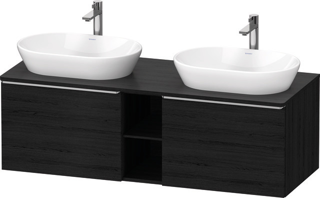 Duravit D-Neo Konsolenwaschtischunterbau mit Möbelgriff Edelstahl gebürstet