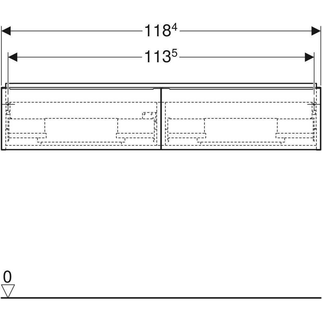 502314JH1_05 iCon Unterschrank für Doppel-Waschtisch, mit einer Schublade, 120cm
