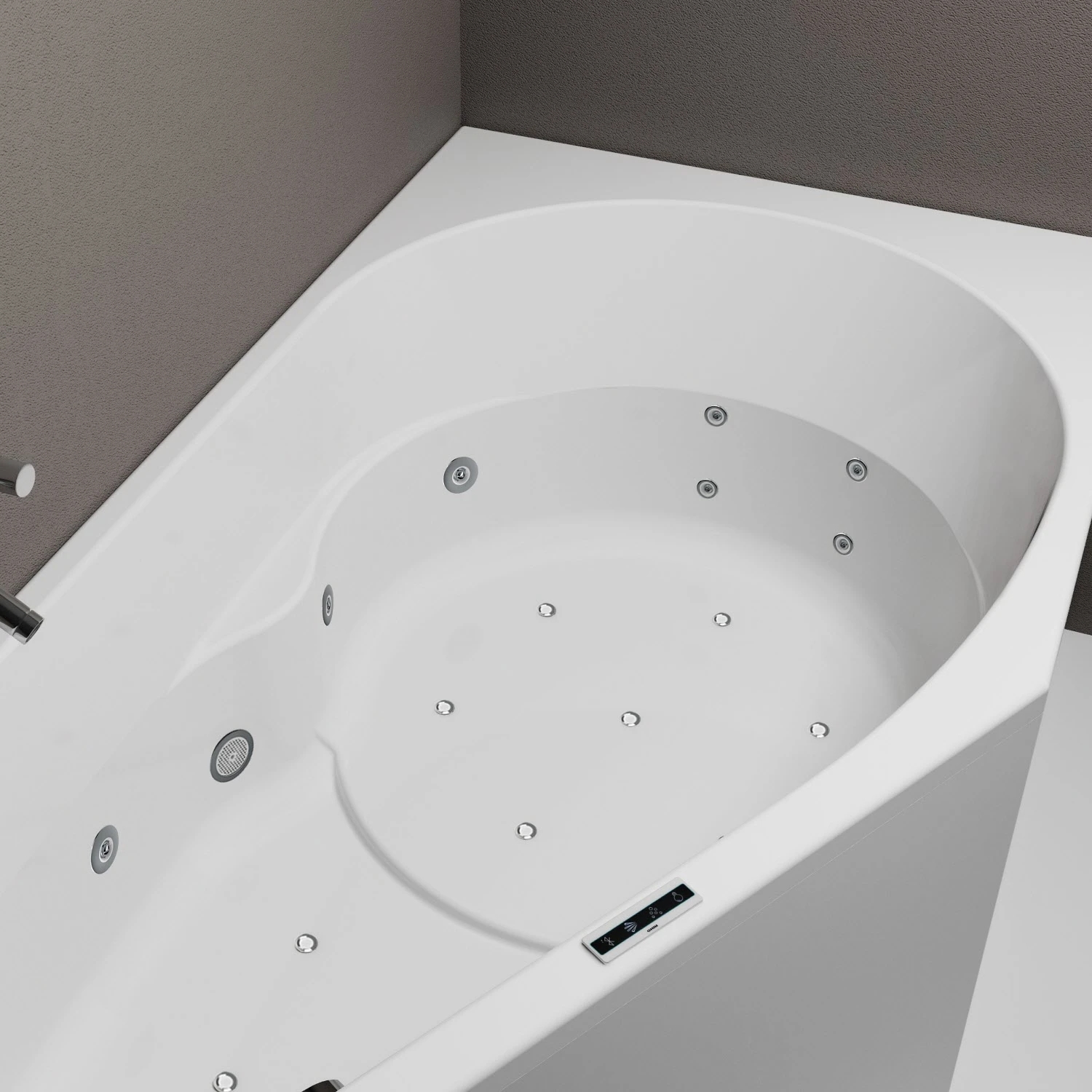Yukon Easypool 3.1 Whirlwanne, Ausführung links, 160 x 90cm, Touchbedienung
