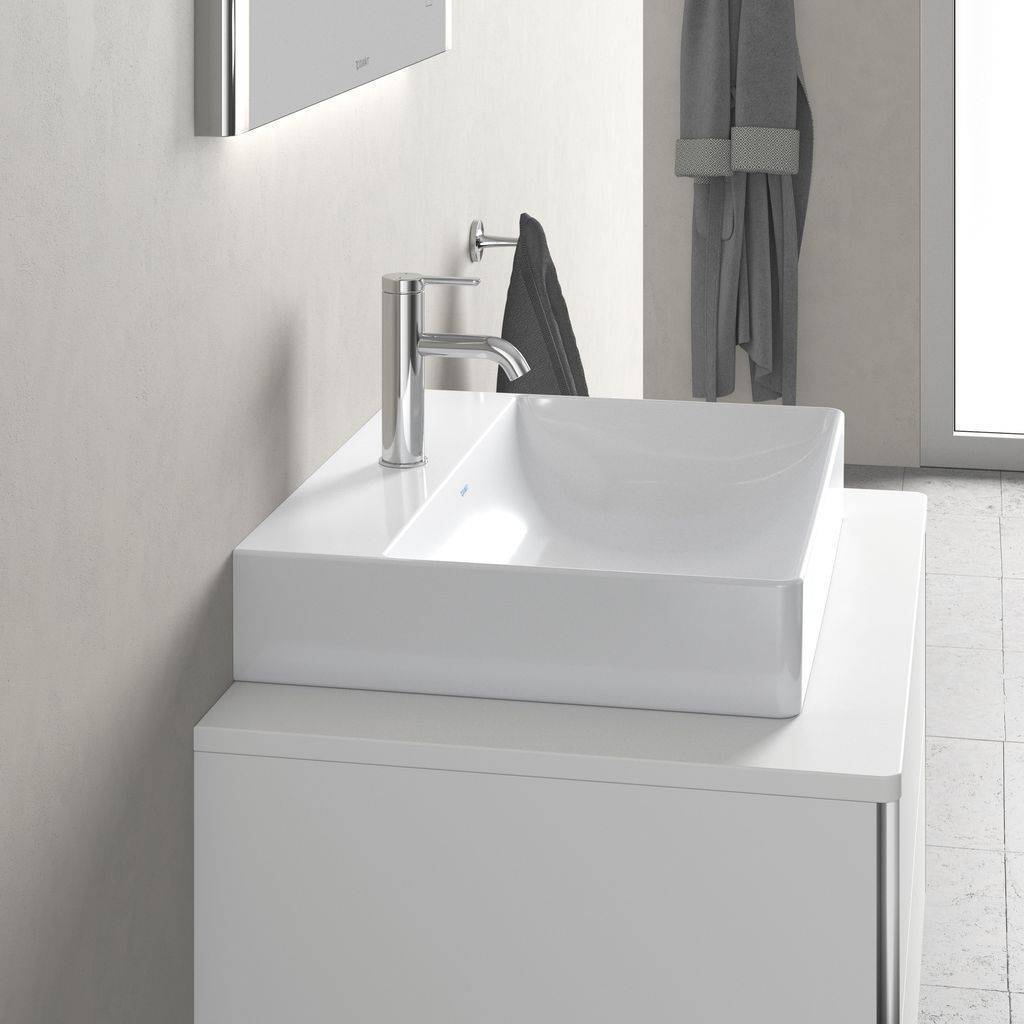 DuraSquare Waschtisch geschliffen 600 x 470mm, mit Hahnloch