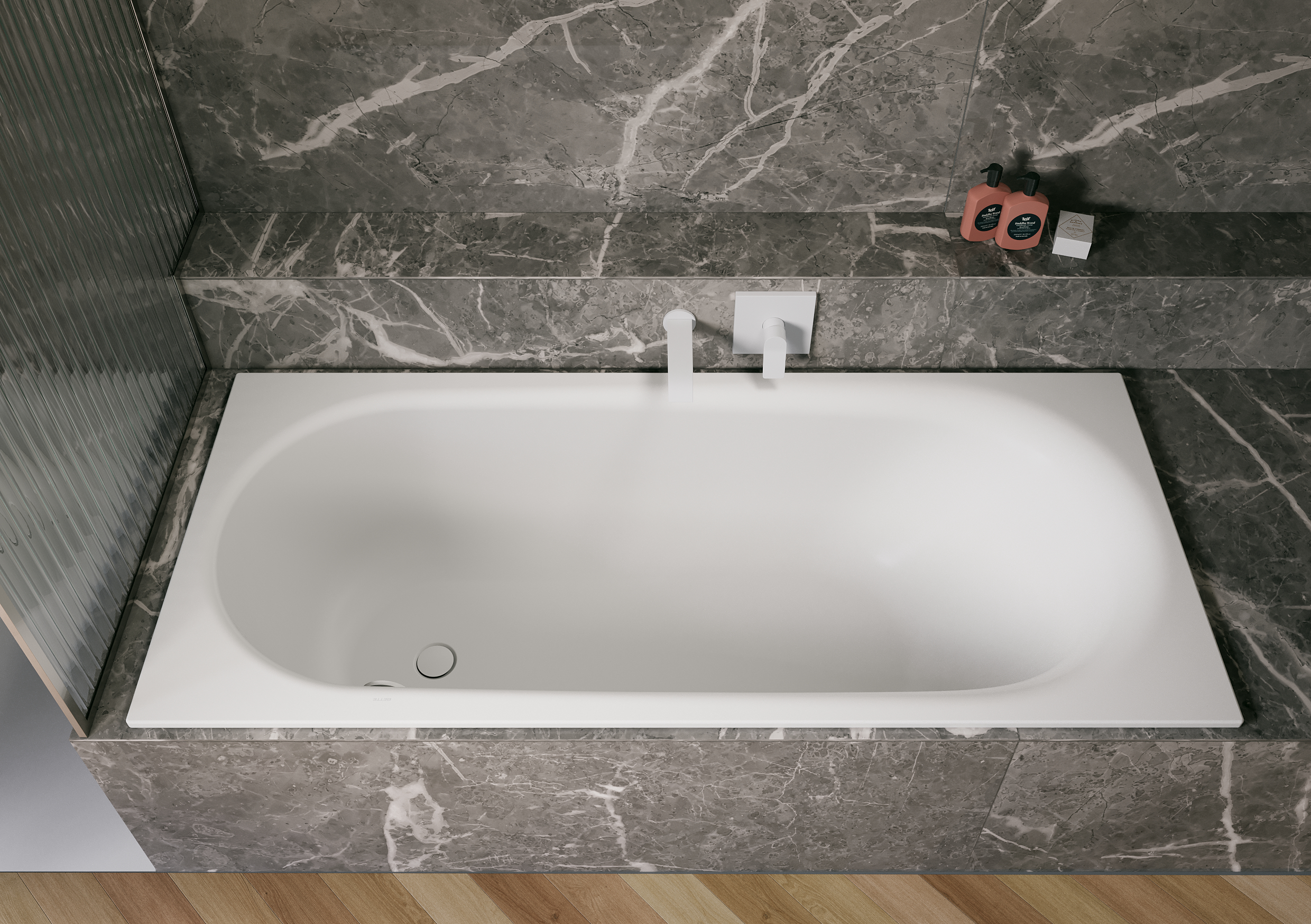 Bette Comodo Rechteck-Badewanne Überlauf hinten,