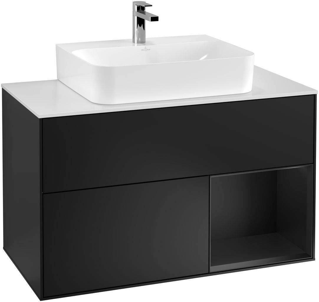 Villeroy & Boch Finion Waschtischunterschrank 1000 x 603 x 501mm, Abdeckplatte weiß matt