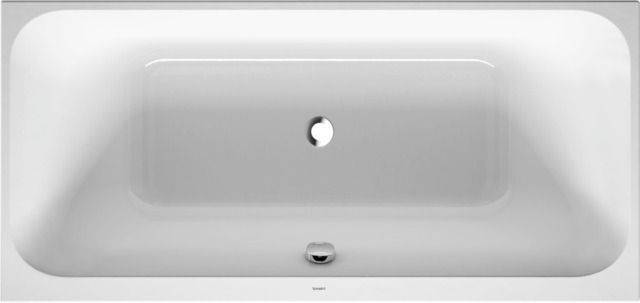 Happy D.2 Rechteck-Badewanne 1900x900mm Einbauversion, 2 Rückenschrägen, weiß