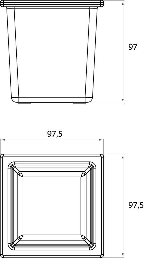 liaison Glasschale quadratisch für Reling