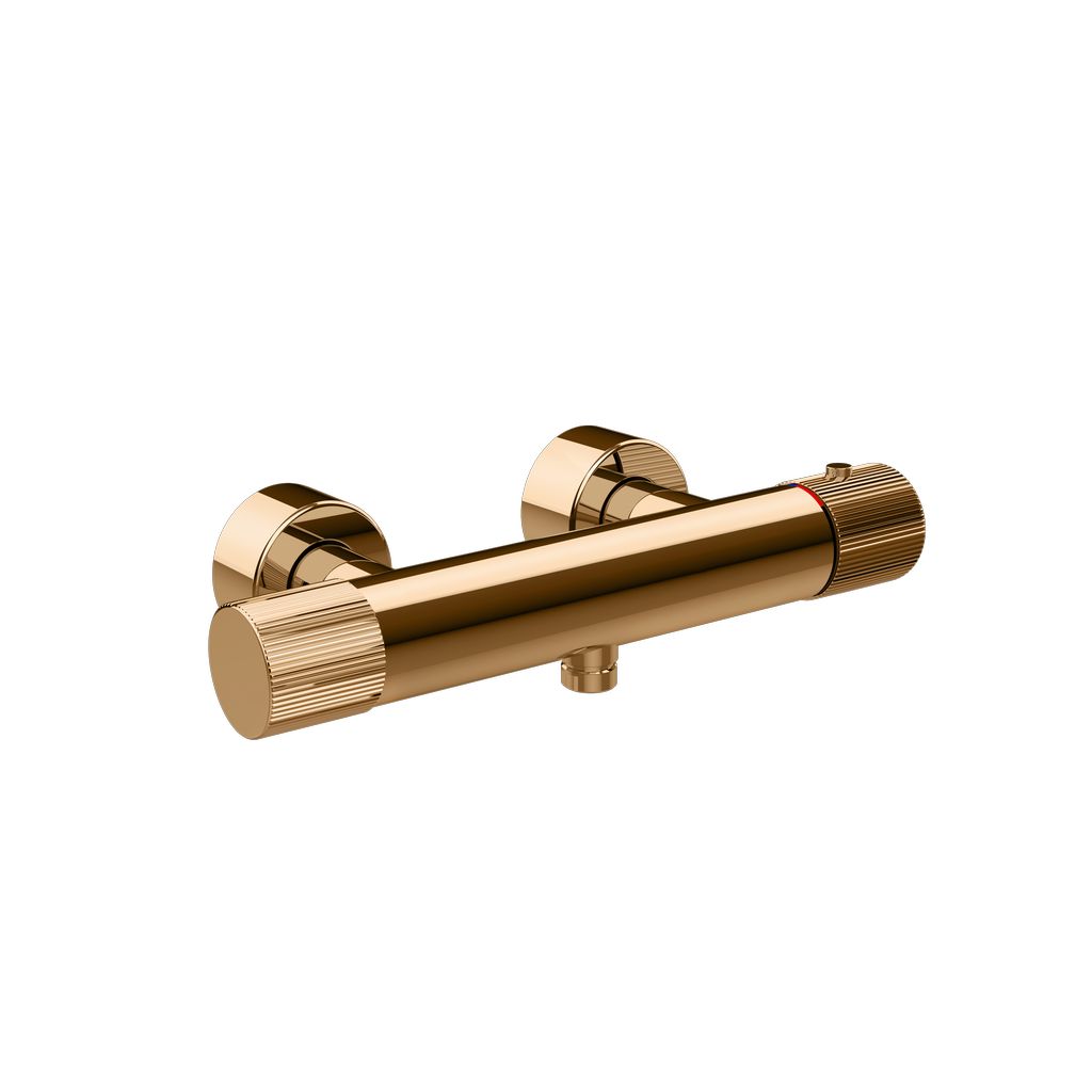 Gessi Habito Rigato Aufputz-Brause-Thermostat warm bronze PVD