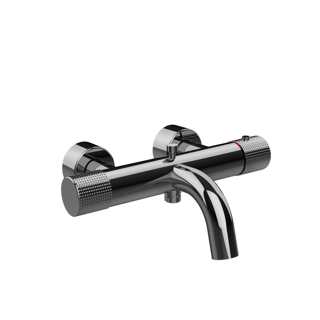 Gessi Habito CESELLO Aufputz-Thermostat mit Wanneneinlauf, Metall schwarz