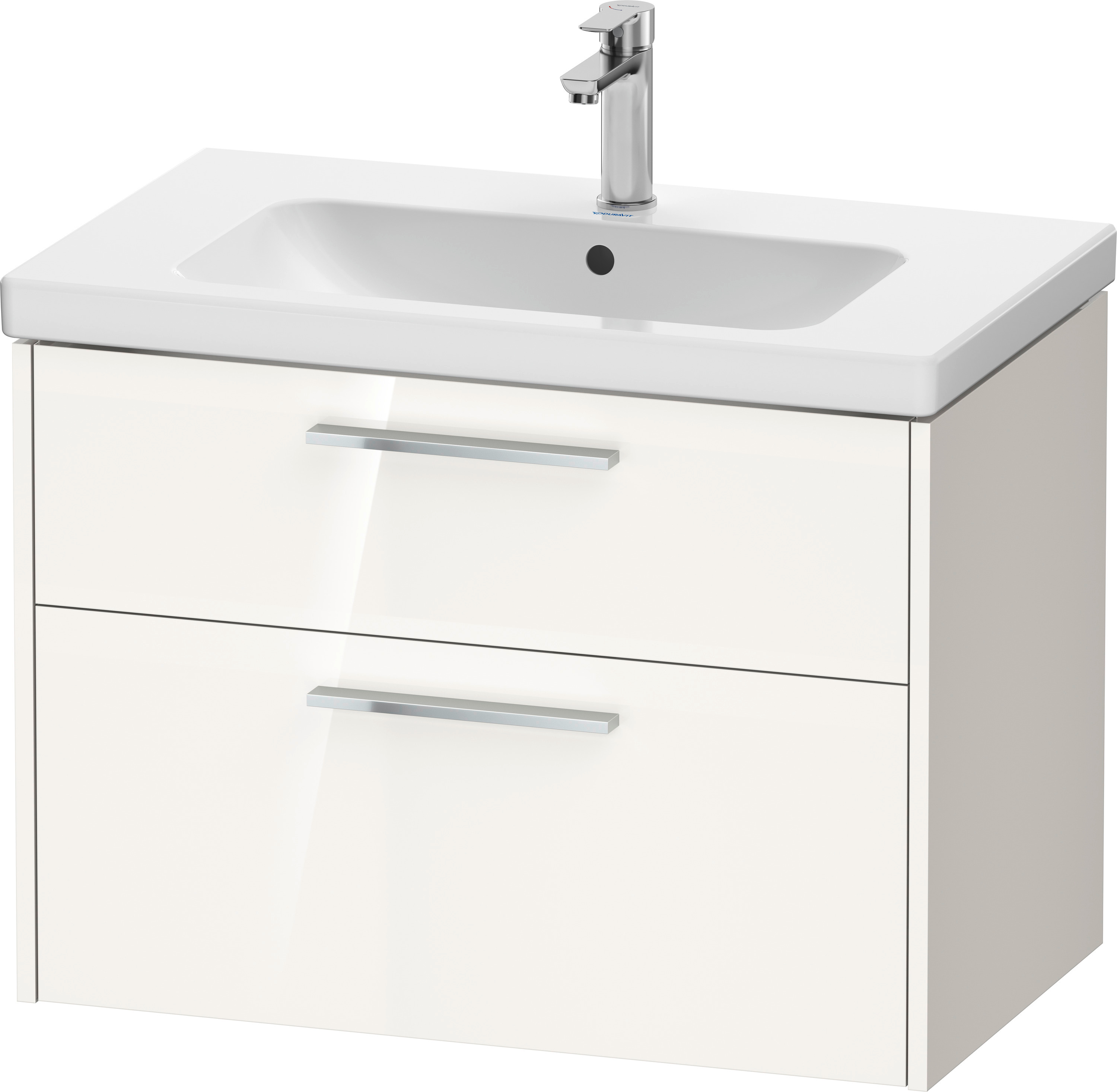 D-Code 2.0 Waschtischunterbau wandhängend, Griff chrom, 784mm