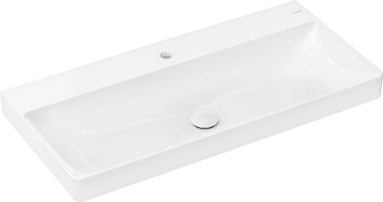 Xelu Q washbasin with tap hole 1000mm unpolished, wall-hung