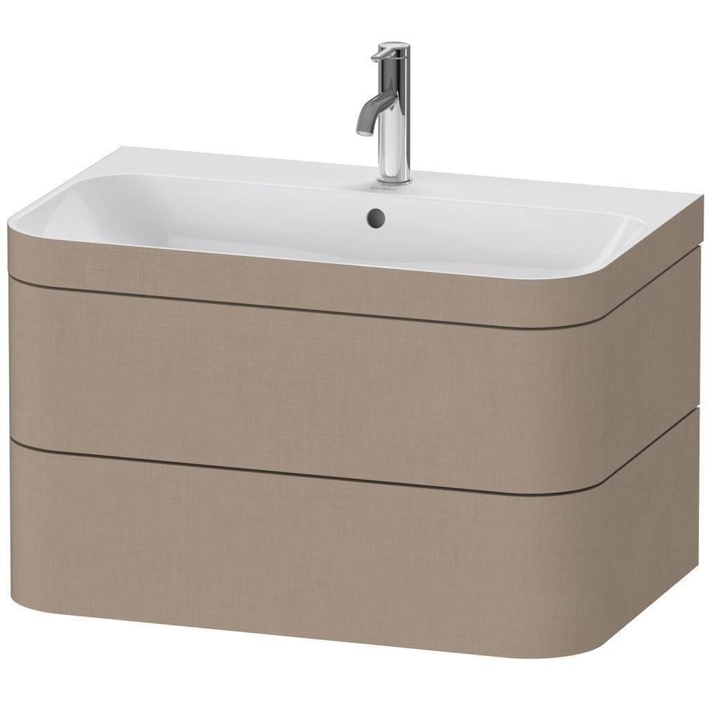 Happy D.2 Plus Möbelwaschtisch c-bonded mit Unterbau, wandhängend, 775 x 490mm