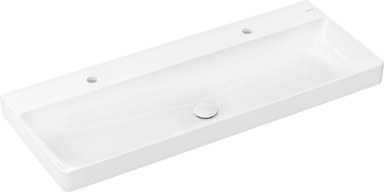 Xelu Q Waschtisch mit 2 Hahnlöchern 1200mm ungeschliffen, wandhängend